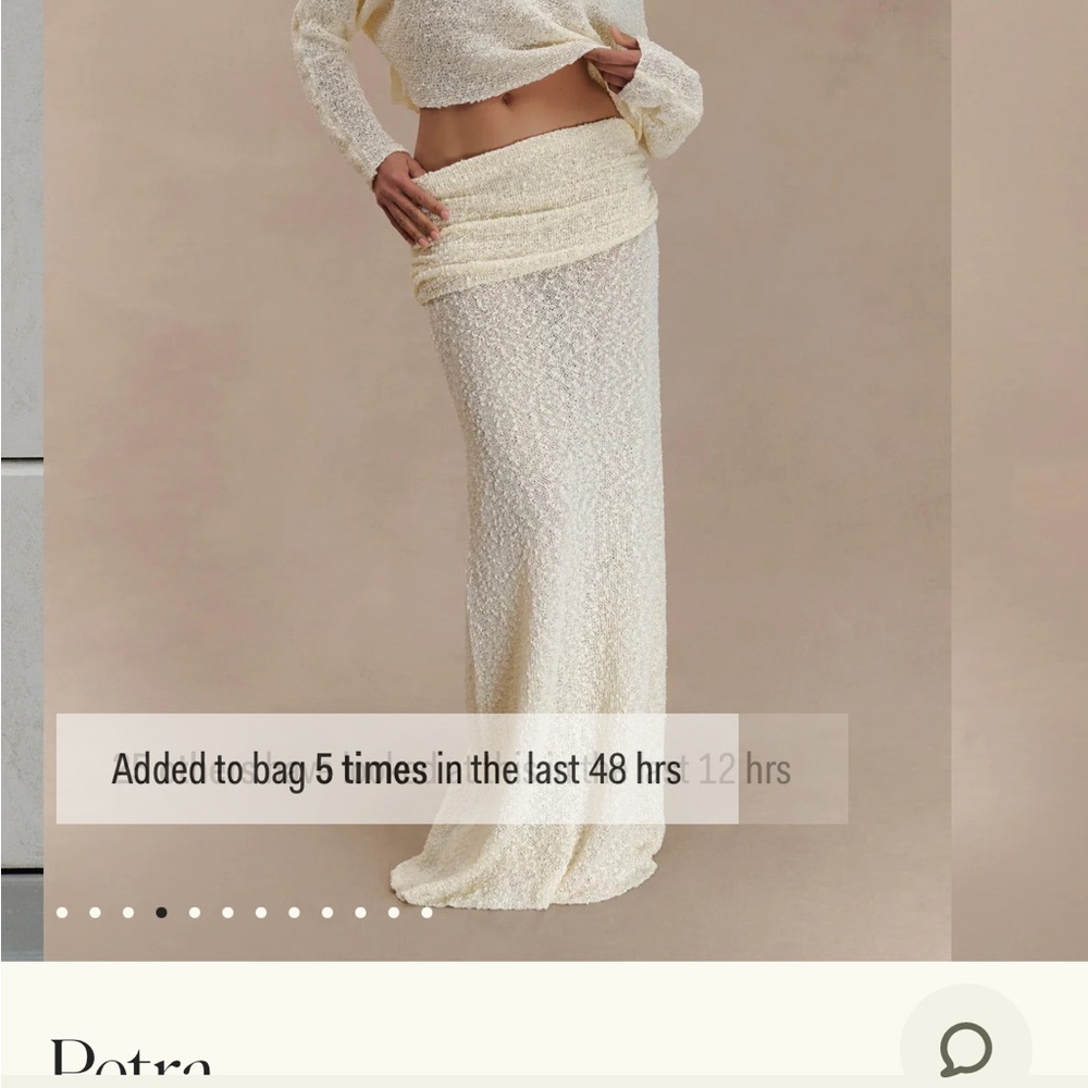 Meshki Ivory Maxi Skirt